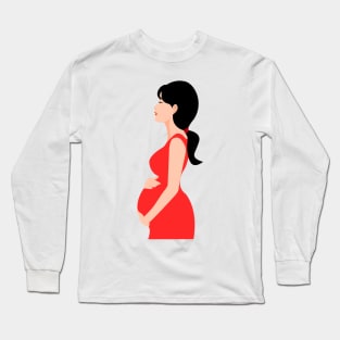 A Pregnant Woman Long Sleeve T-Shirt